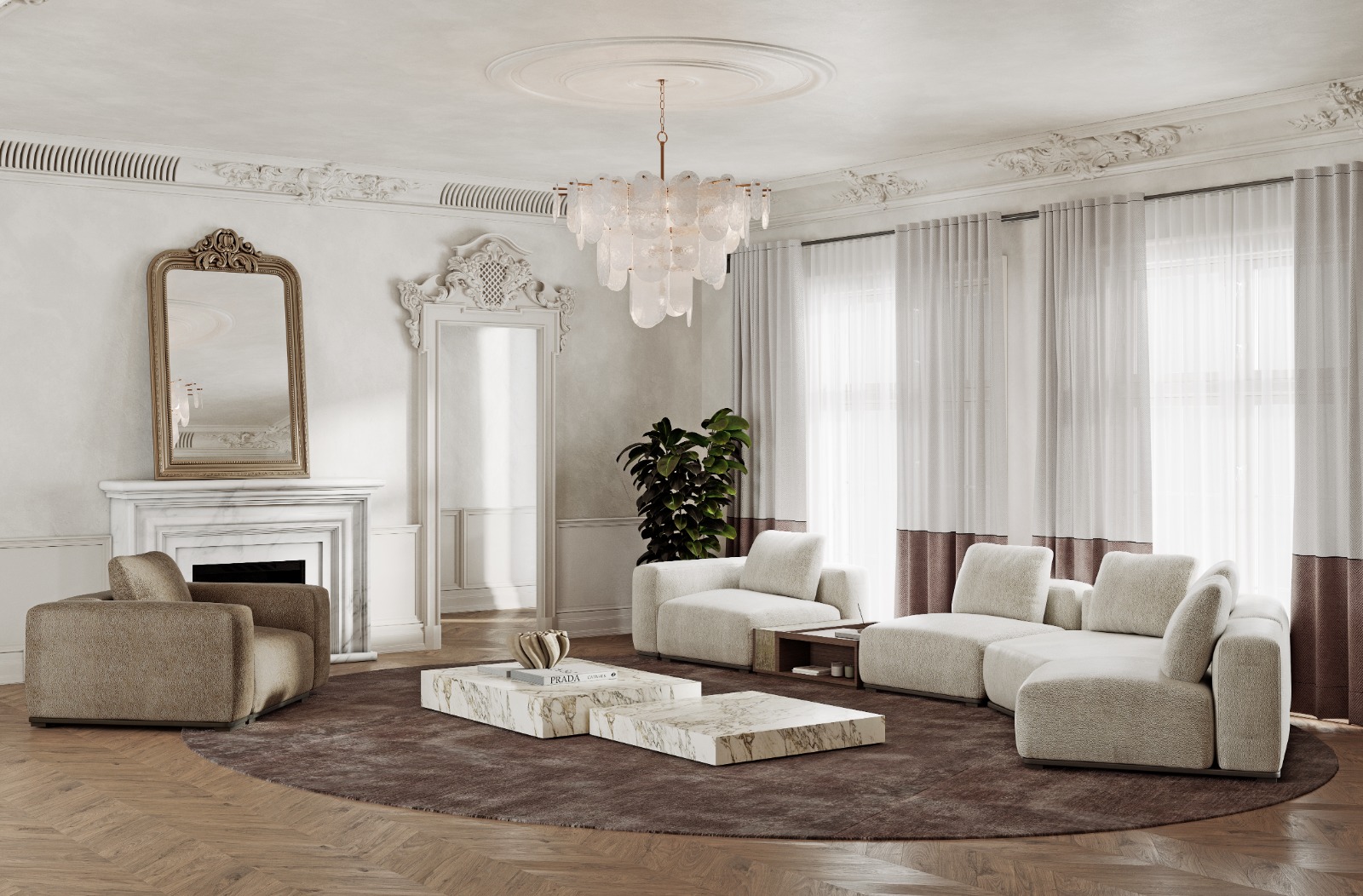 Bianchini Atelier_Living set_Clio sofa and armchair